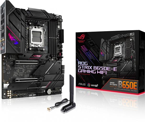 Материнская плата ASUS ROG STRIX B650E-E GAMING WIFI, Socket AM5, B650, 4*DDR5, HDMI+DP, 4xSATA3 + RAID, M2, Audio, Gb LAN, USB 3.2, USB 2.0, ATX; 90MB1BB0-M0EAY0 (ROG STRIX B650E-E GAMING WIFI) фото 10