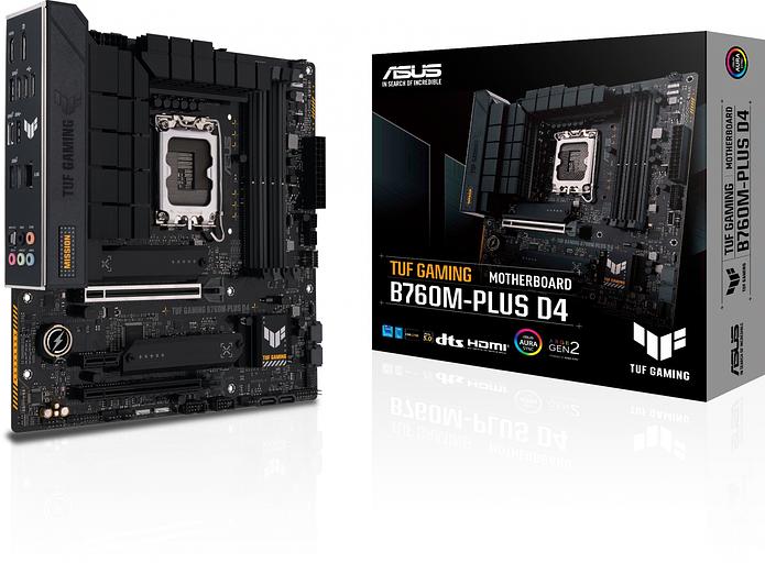 Материнская плата ASUS TUF GAMING B760M-PLUS D4, LGA1700, B760, 4*DDR4, HDMI+DP, 4xSATA3 + RAID, M2, Audio, Gb LAN, USB 3.2, USB 2.0, mATX; 90MB1DI0-M0EAY0 (TUF GAMING B760M-PLUS D4) фото 3