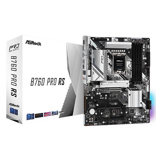 Материнская плата ASROCK B760 PRO RS, LGA1700, B760, 4*DDR5, HDMI+DP, 4xSATA3 6.0 (RAID), M.2 Socket, 4xUSB 3.2, 2xUSB2.0, Type-C, ATX; 90-MXBKS0-A0UAYZ (B760 PRO RS) фото 1