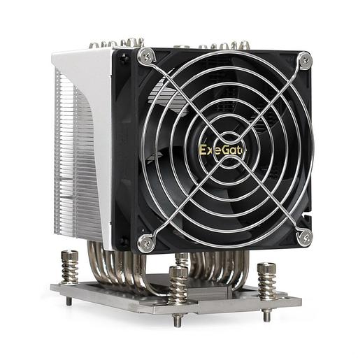 Кулер ExeGate ESNK-P0064AP4.PWM.4U.SP3.Cu (Al+Cu, 4U, 6 тепл. трубок, LGA SP3, TDP 280W, PWM, 1900-3800RPM, 2 ball bearing, 4pin, 44db, 730г, на винтах, с термопастой, Retail box) фото 1