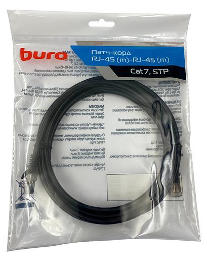 Патч-корд Buro STP 4 пары cat7 CCA molded 3м черный RJ-45 (m)-RJ-45 (m) фото 2
