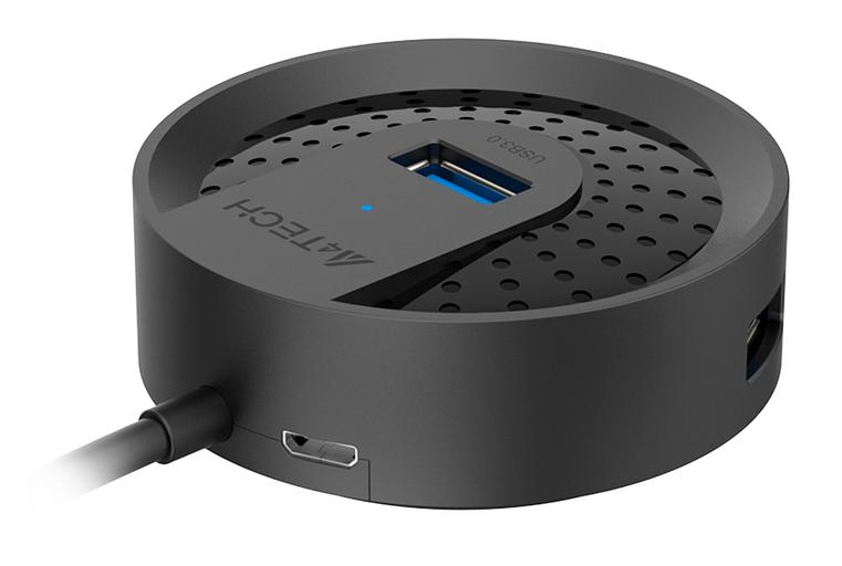 Разветвитель USB 3.0 A4Tech HUB-30 4порт. черный фото 3