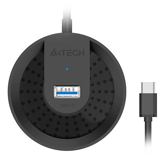Разветвитель USB 3.0 A4Tech HUB-30C 4порт. черный фото 4