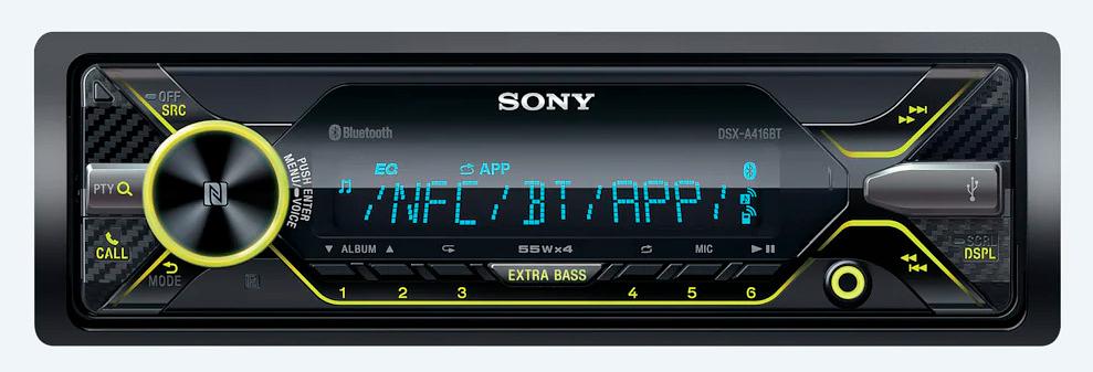 Автомагнитола Sony DSX-A416BT 1DIN 4x55Вт фото 1