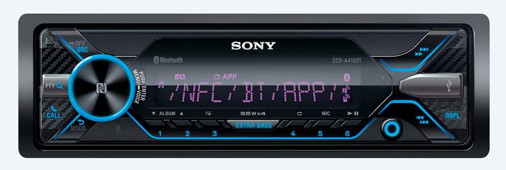 Автомагнитола Sony DSX-A416BT 1DIN 4x55Вт фото 3