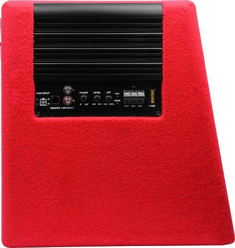 Сабвуфер автомобильный Ural АС-У12А КРАСНЫЙ 300Вт активный (30см/12") фото 4