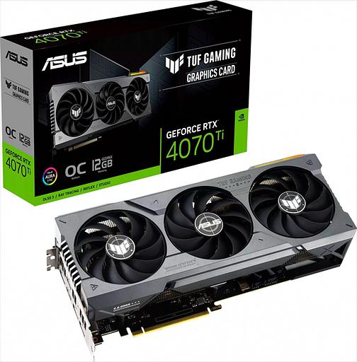 Видеокарта Asus PCI-E 4.0 TUF-RTX4070TI-12G-GAMING NVIDIA GeForce RTX 4070TI 12288Mb 192 GDDR6X 1785/21000 HDMIx2 DPx3 HDCP Ret фото 4