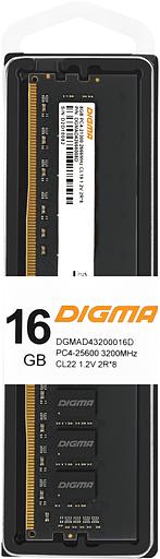 Память DDR4 16Gb 3200MHz Digma DGMAD43200016D RTL PC4-25600 CL22 DIMM 288-pin 1.2В dual rank фото 1