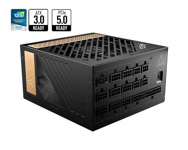 Блок питания MSI MEG Ai1300P PCIE5, 1300W, Intel ATX 12V, APFC, 12cm Fan, 80+ Platinum, Fully-Modular, Retail (MEG Ai1300P PCIE5) фото 1