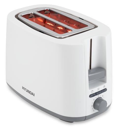 Тостер Hyundai HYT-2301 800Вт белый/серый фото 1