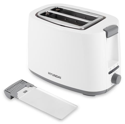 Тостер Hyundai HYT-2301 800Вт белый/серый фото 7