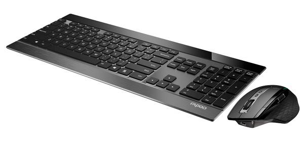 Клавиатура + мышь Rapoo 9900M BLACK клав:черный мышь:черный USB беспроводная Bluetooth/Радио slim (19354) фото 2