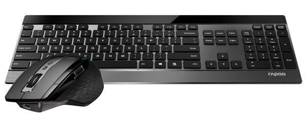 Клавиатура + мышь Rapoo 9900M BLACK клав:черный мышь:черный USB беспроводная Bluetooth/Радио slim (19354) фото 3