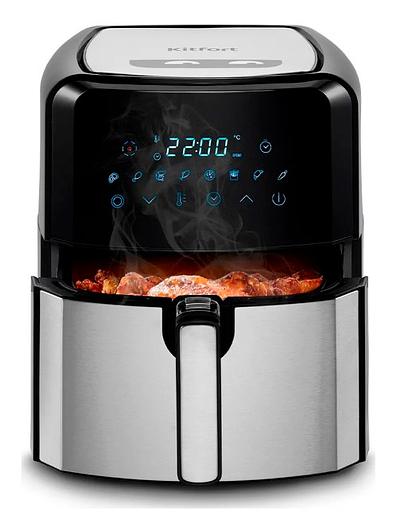 Аэрогриль Kitfort КТ-2239 1700Вт черный/серебристый фото 1