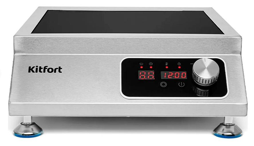 Плита Индукционная Kitfort КТ-143 серебристый/черный стеклокерамика (настольная) фото 2