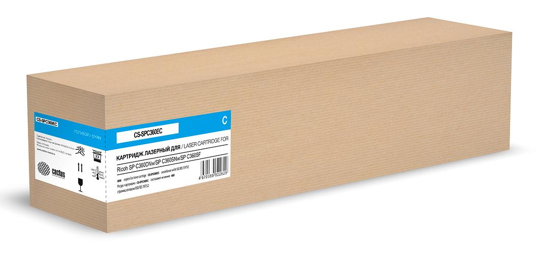 Картридж лазерный Cactus CS-SPC360EC 408189 голубой (6000стр.) для Ricoh SP C360DNw/SP C360SNw/SP C360SF фото 1
