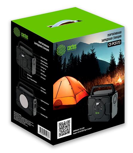 Мобильный аккумулятор Cactus CS-PCS172 48000mAh 2.1A 2xUSB черный/серый фото 3