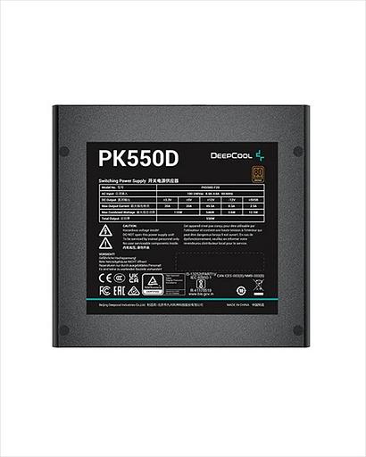 Блок питания Deepcool PK550D (ATX 2.4, 550W, PWM 120mm fan, Active PFC+DC to DC, 80+ BRONZE) RET (PK550D) фото 2