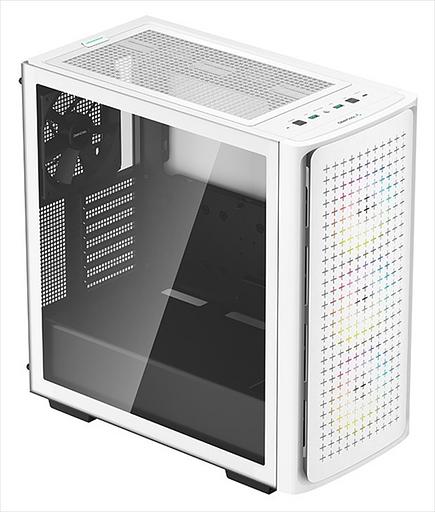 Корпус Deepcool CK560 WH без БП, боковое окно (закаленное стекло), 3xARGB LED 120мм вентилятора спереди и 1x140мм вентилятор сзади, белый, ATX (CK560 WH) фото 2