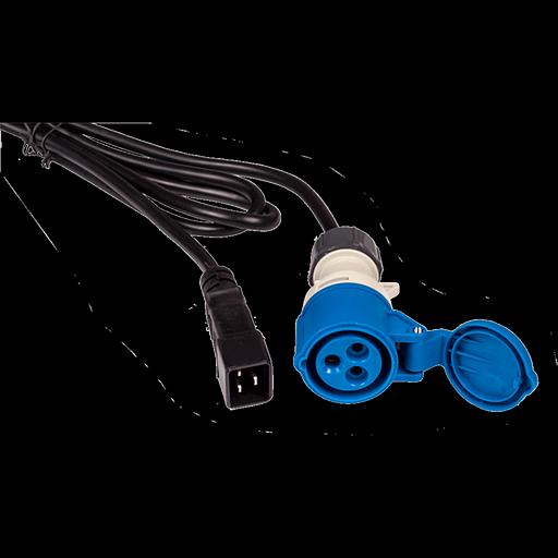 Шнур питания C20-I309 Female, 3х2.5, 220В, 16А, черный, 2.5 метра (LAN-PP9F/20-2.5-BK) фото 1