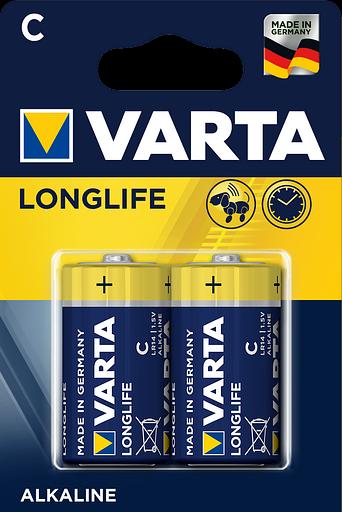 Батарейка Varta LONGLIFE LR14 C BL2 Alkaline 1.5V (4114) (2/20/200) (2 шт.) VARTA 04114101412 фото 1