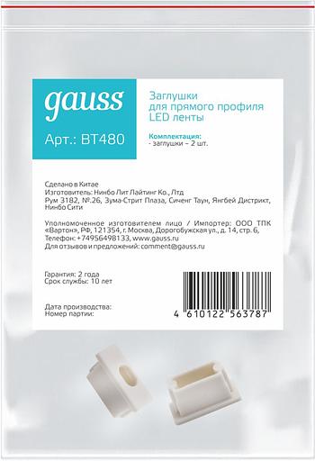 Заглушка Gauss Basic для лен.светод. (BT480) фото 1