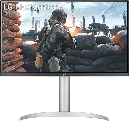 Монитор LG 27" UltraFine 27UP650-W серебристый IPS LED 5ms 16:9 HDMI матовая HAS Piv 1200:1 400cd 178гр/178гр 3840x2160 DP 4K 5.9кг фото 1