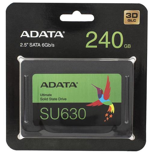 SSD ADATA SU630 240Гб Наличие SATA 3.0 3D NAND Скорость записи 450 Мб/сек. Скорость чтения 520 Мб/сек. 2,5" TBW 50 Тб ASU630SS-240GQ-R фото 4