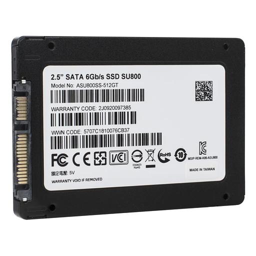 SSD ADATA SU800 512Гб Наличие SATA 3.0 3D NAND Скорость записи 520 Мб/сек. Скорость чтения 560 Мб/сек. 2,5" TBW 400 Тб ASU800SS-512GT-C фото 3