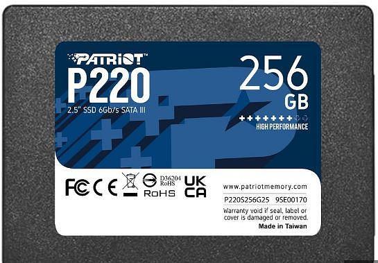 Накопитель SSD Patriot SATA III 256Gb P220S256G25 P220 2.5" фото 1