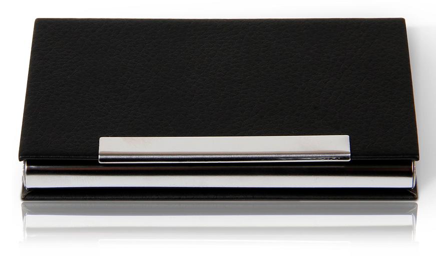 Визитница настольная Deli 7628 кожа искусственная черный фото 1