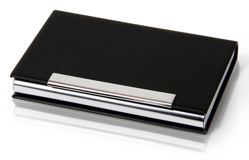 Визитница настольная Deli 7628 кожа искусственная черный фото 2