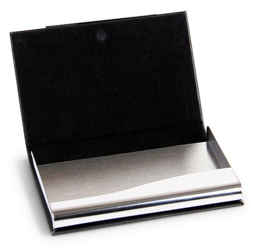 Визитница настольная Deli 7628 кожа искусственная черный фото 4