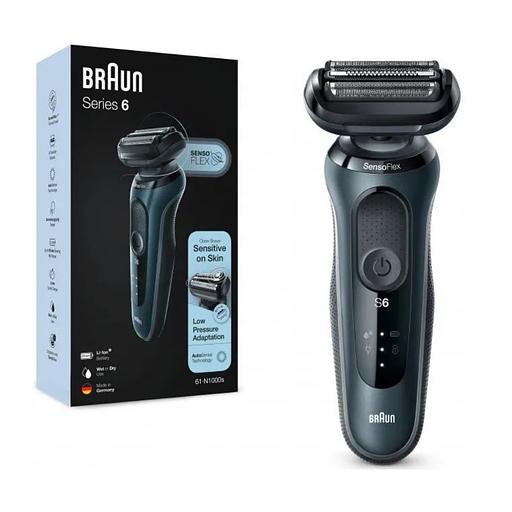 Бритва сетчатая Braun Series 6 61-N1000s реж.эл.:3 питан.:аккум. серый/черный фото 2