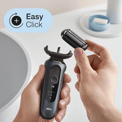 Бритва сетчатая Braun Series 6 61-N1000s реж.эл.:3 питан.:аккум. серый/черный фото 4