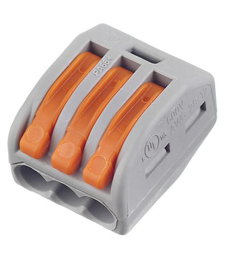 Клемма 3x0.08-2.5мм WAGO 222-413 (упаковка 5 шт.) фото 1