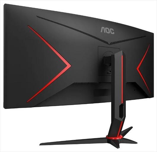 Монитор 34" AOC CU34G2X Curved 3440x1440@144Hz VA LED 21:9 1ms 2*HDMI 2*DP 4*USB3.0 80M:1 178/178 300cd HAS Tilt Swivel Black-Red (CU34G2X) фото 3