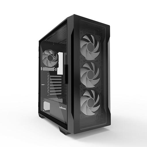 Корпус ZALMAN I3 NEO TG BLACK, ATX, BLACK, FRONT MESH, WINDOW, 2x3.5", 3x2.5", 1xUSB2.0, 2xUSB3.0, FRONT 3x120mm RGB, REAR 1x120mm RGB (I3 NEO TG Black) фото 4