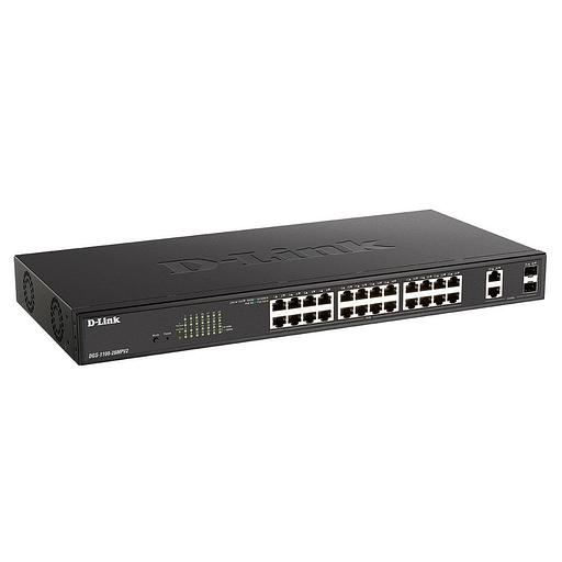 Коммутатор D-Link DGS-1100-26MPV2/A3A, L2 Smart Switch with 24 10/100/1000Base-T ports and 2 1000Base-T/SFP combo-ports (DGS-1100-26MPV2/A3A) фото 1