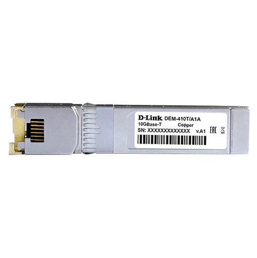 Трансивер D-Link 410T/A2A, SFP+ Transceiver with 1 10GBase-T port.Copper transceiver (up to 30m), 3.3V power (410T/A2A) фото 2
