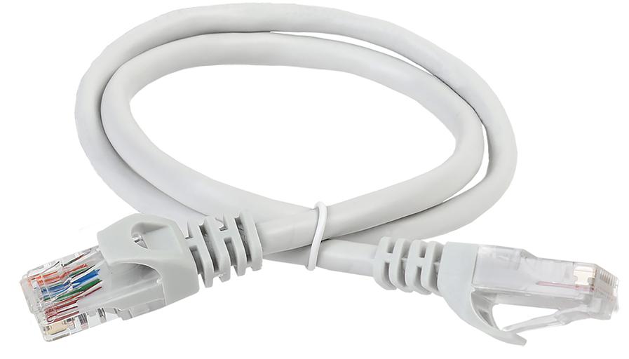 Коммутационный шнур (патч-корд), кат.5Е UTP, LSZH, 1,5м, ITK RJ45(m) - RJ45(m) Cat. 5e U/UTP LSZH 1.5м серый (PC01-C5EUL-1M5) фото 1