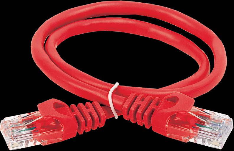 Коммутационный шнур кат. 6 UTP LSZH 2м красный ITK RJ45(m) - RJ45(m) Cat. 6 U/UTP LSZH 2м красный (PC04-C6UL-2M) фото 1