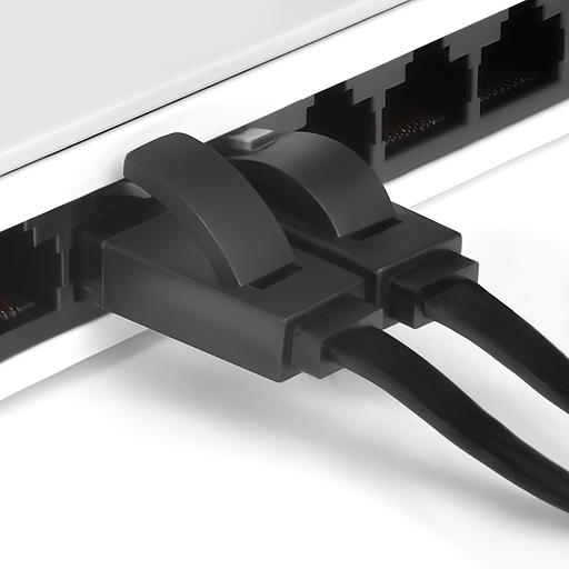 Greenconnect Патч-корд PROF плоский прямой 20.0m, UTP медь кат.6, черный, позолоченные контакты, 30 AWG, GCR-LNC616-20.0m, ethernet high speed 10 Гбит/с, RJ45, T568B Greenconnect RJ45(m) - RJ45(m) Cat. 6 U/UTP PVC 20м чёрный (GCR-LNC616-20.0m) фото 3