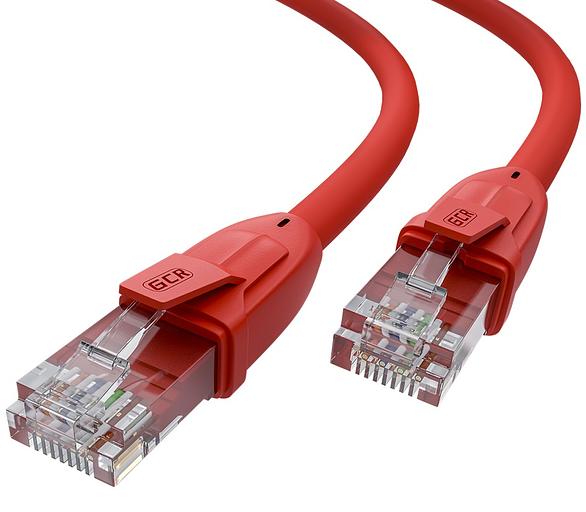 GCR Патч-корд прямой 5.0m UTP кат.6, красный, 24 AWG, литой, ethernet high speed, RJ45, T568B Greenconnect RJ45(m) - RJ45(m) Cat. 6 U/UTP PVC 5м (GCR-52531) фото 1