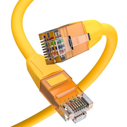 GCR Патч-корд прямой 1.0m LSZH UTP кат.6, желтый, 24 AWG, литой без фиксатора, ethernet high speed, RJ45, T568B Greenconnect RJ45(m) - RJ45(m) Cat. 6 U/UTP LSZH 1м (GCR-52787) фото 2