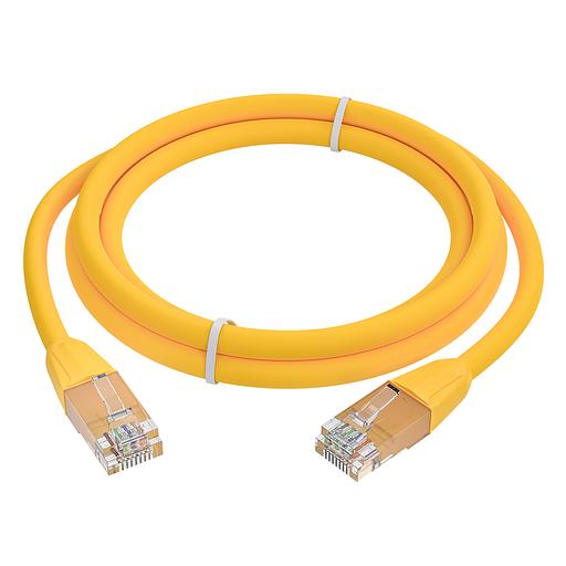 GCR Патч-корд прямой 1.0m LSZH UTP кат.6, желтый, 24 AWG, литой без фиксатора, ethernet high speed, RJ45, T568B Greenconnect RJ45(m) - RJ45(m) Cat. 6 U/UTP LSZH 1м (GCR-52787) фото 3