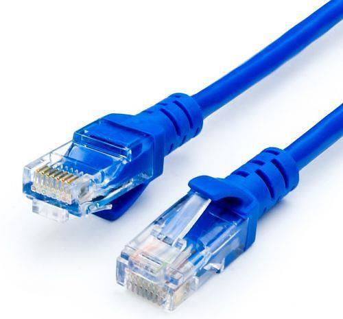 Патч-корд UTP, 2 m, литой, RJ45, Cat.5e, Atcom синий ATcom AT9161 фото 1