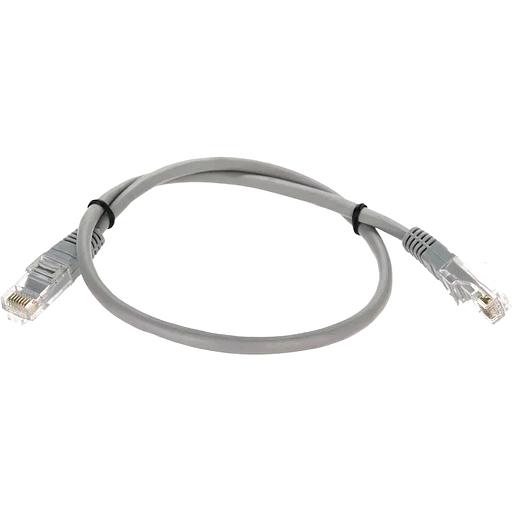 Патчкорд литой "Telecom" UTP кат.5е 0,5м серый VCOM NA102--0.5M фото 1