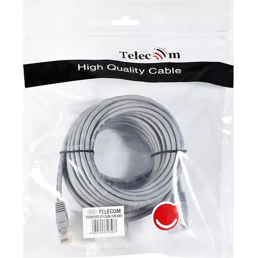 Патчкорд литой "Telecom" UTP кат.5е 10,0м серый VCOM NA102--10M фото 8