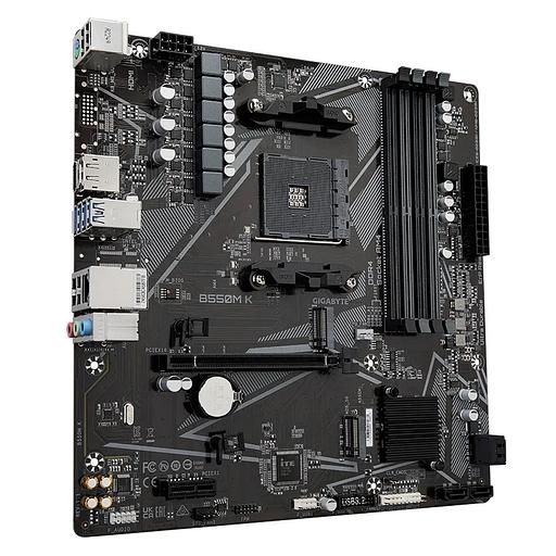 Материнская плата GIGABYTE B550M K, AM4, B550, 4*DDR4, DP+HDMI, 4 SATA 6 Гб/с, M2, Audio, Gb LAN, USB 3.2, USB 2.0, mATX (B550M K) фото 3